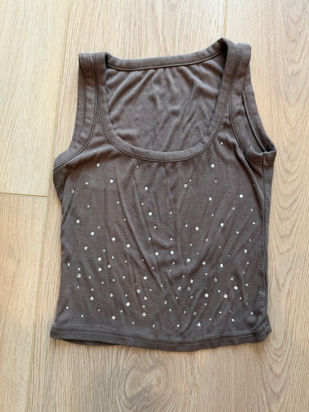 EUC Embellished Ribbed Tank Top - Picture 2 of 4